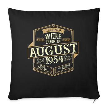 August 1954 Birthday Man - Sofa pillowcase 17,3'' x 17,3'' (45 x 45 cm) - black - Front