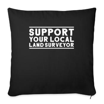 Vermessungstechniker Vermesser Land Surveyor - Sofa pillowcase 17,3'' x 17,3'' (45 x 45 cm) - black - Front