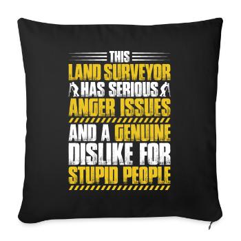 Vermessungstechniker Vermesser Land Surveyor - Sofa pillowcase 17,3'' x 17,3'' (45 x 45 cm) - black - Front