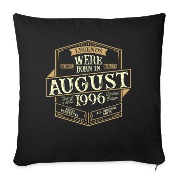Août 1996 Anniversaire Homme - Housse de coussin décorative 45 x 45 cm - noir - Devant