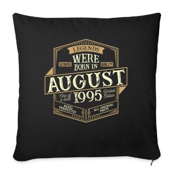 Août 1995 Anniversaire Homme - Housse de coussin décorative 45 x 45 cm - noir - Devant