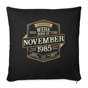 Novembre 1985 Anniversaire Homme - Housse de coussin décorative 45 x 45 cm - noir - Devant