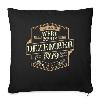 December 1979 Birthday Man - Sofa pillowcase 17,3'' x 17,3'' (45 x 45 cm) - black - Front