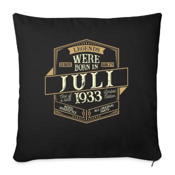 Juillet 1933 Anniversaire Homme - Housse de coussin décorative 45 x 45 cm - noir - Devant