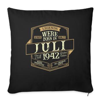 Juillet 1942 Anniversaire Homme - Housse de coussin décorative 45 x 45 cm - noir - Devant