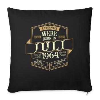 Juillet 1964 Anniversaire Homme - Housse de coussin décorative 45 x 45 cm - noir - Devant