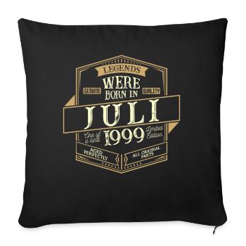 Juillet 1999 Anniversaire Homme - Housse de coussin décorative 45 x 45 cm - noir - Devant
