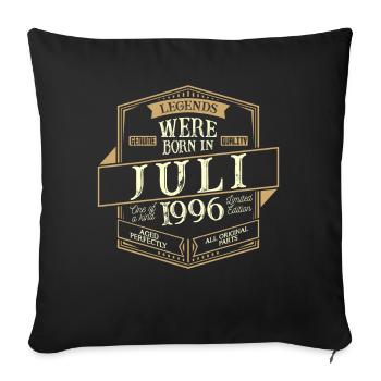 Juillet 1996 Anniversaire Homme - Housse de coussin décorative 45 x 45 cm - noir - Devant