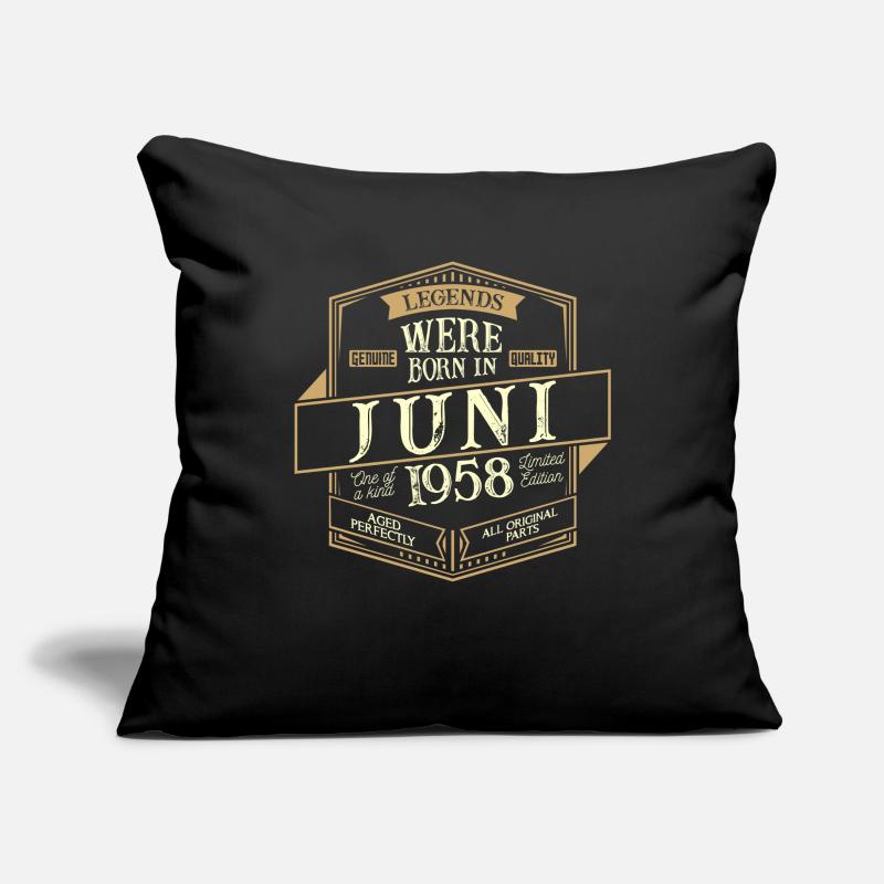 Juni 1958 Geburtstag Mann Sofakissenbezug 45 x 45 cm