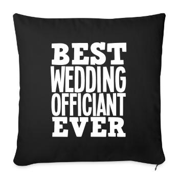 Registrar Registrar Registrar Wedding - Sofa pillowcase 17,3'' x 17,3'' (45 x 45 cm) - black - Front