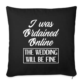 Registrar Registrar Registrar Wedding - Sofa pillowcase 17,3'' x 17,3'' (45 x 45 cm) - black - Front