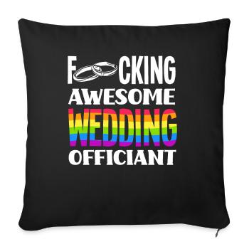 Registrar Registrar Registrar Wedding - Sofa pillowcase 17,3'' x 17,3'' (45 x 45 cm) - black - Front