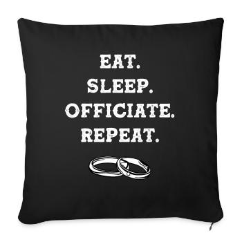 Registrar Registrar Registrar Wedding - Sofa pillowcase 17,3'' x 17,3'' (45 x 45 cm) - black - Front