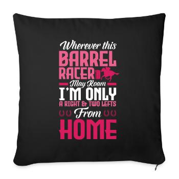 Fun Horse Racing Horse Racing Gift Idea - Sofa pillowcase 17,3'' x 17,3'' (45 x 45 cm) - black - Front