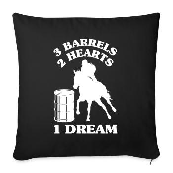 Fun Horse Racing Horse Racing Gift Idea - Sofa pillowcase 17,3'' x 17,3'' (45 x 45 cm) - black - Front