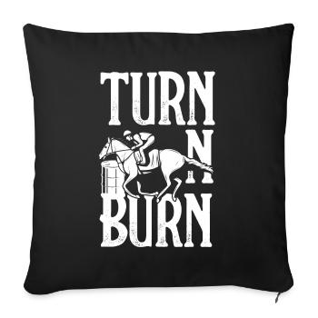 Fun Horse Racing Horse Racing Gift Idea - Sofa pillowcase 17,3'' x 17,3'' (45 x 45 cm) - black - Front