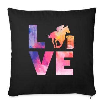 Fun Horse Racing Horse Racing Gift Idea - Sofa pillowcase 17,3'' x 17,3'' (45 x 45 cm) - black - Front