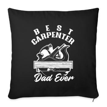 Drôle de menuisier Charpentier Charpentier Charpentier Charpentier - Housse de coussin décorative 45 x 45 cm - noir - Devant