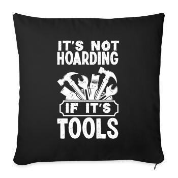 Funny Woodworker Carpenter Carpenter Carpenter - Sofa pillowcase 17,3'' x 17,3'' (45 x 45 cm) - black - Front