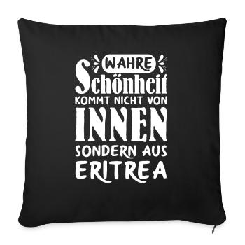 Wahre Schönheit Frau Eritrea - Sofakissenbezug 45 x 45 cm - Schwarz - Vorne