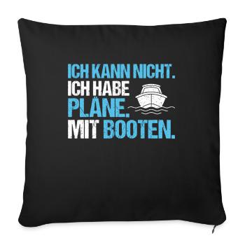Bootsbauer Bootsbau Schiffbauer Schiffbau Boote - Sofakissenbezug 45 x 45 cm - Schwarz - Vorne