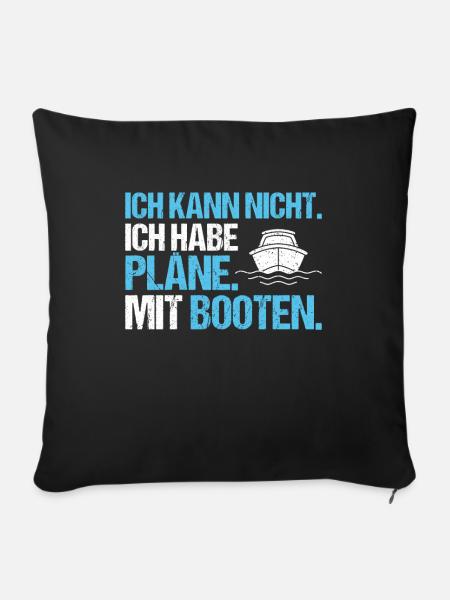 Bootsbauer Bootsbau Schiffbauer Schiffbau Boote - Sofakissenbezug 45 x 45 cm - Schwarz