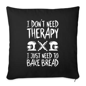 Baker Baking Baker Bakery Baking - Sofa pillowcase 17,3'' x 17,3'' (45 x 45 cm) - black - Front