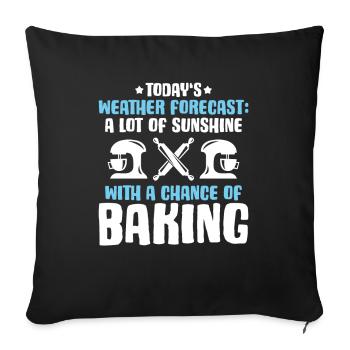 Baker Baking Baker Bakery Baking - Sofa pillowcase 17,3'' x 17,3'' (45 x 45 cm) - black - Front