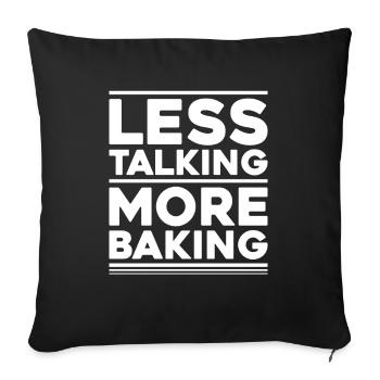 Baker Baking Baker Bakery Baking - Sofa pillowcase 17,3'' x 17,3'' (45 x 45 cm) - black - Front