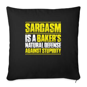 Baker Baking Baker Bakery Baking - Sofa pillowcase 17,3'' x 17,3'' (45 x 45 cm) - black - Front