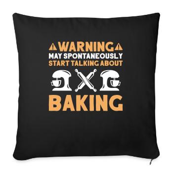 Baker Baking Baker Bakery Baking - Sofa pillowcase 17,3'' x 17,3'' (45 x 45 cm) - black - Front