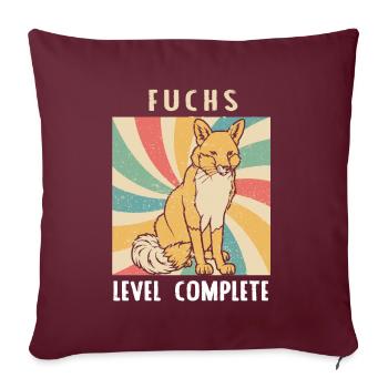 Fuchs level complete - Sofakissenbezug 45 x 45 cm - Burgunderrot - Vorne