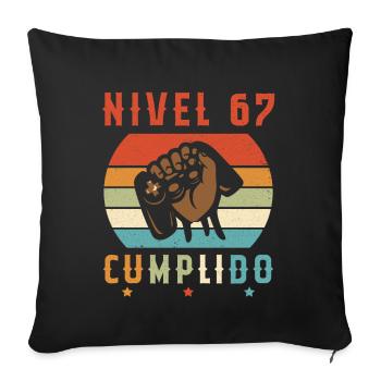 Niveau 67 complete - Housse de coussin décorative 45 x 45 cm - noir - Devant