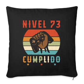 Niveau 73 complete - Housse de coussin décorative 45 x 45 cm - noir - Devant