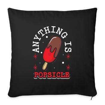 Anything is popsicle - Sofakissenbezug 45 x 45 cm - Schwarz - Vorne