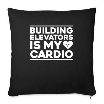 Elevator Fitter Elevator Mechanic Elevator Mechanic - Sofa pillowcase 17,3'' x 17,3'' (45 x 45 cm) - black - Front