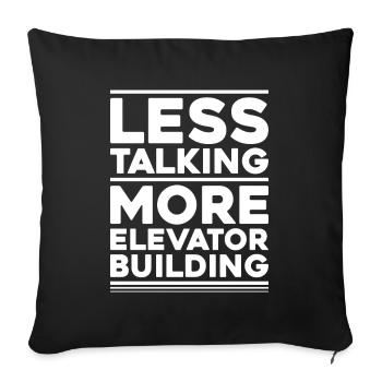 Elevator Fitter Elevator Mechanic Elevator Mechanic - Sofa pillowcase 17,3'' x 17,3'' (45 x 45 cm) - black - Front