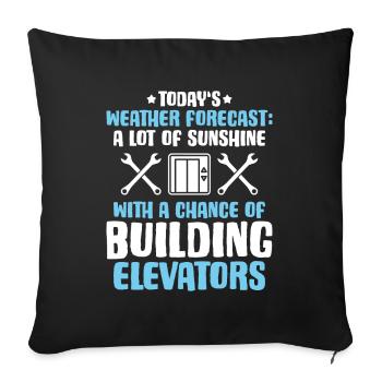 Elevator Fitter Elevator Mechanic Elevator Mechanic - Sofa pillowcase 17,3'' x 17,3'' (45 x 45 cm) - black - Front