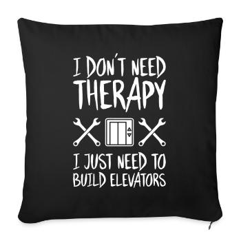 Elevator Fitter Elevator Mechanic Elevator Mechanic - Sofa pillowcase 17,3'' x 17,3'' (45 x 45 cm) - black - Front