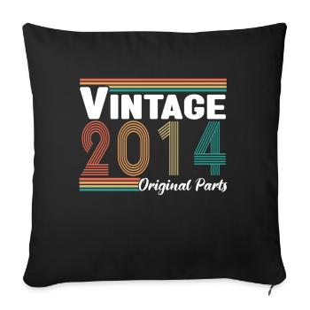 Vintage 2014 Originalteile Geburtstagsgeschenk - Sofakissenbezug 45 x 45 cm - Schwarz - Vorne