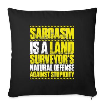 Vermessungstechniker Vermesser Land Surveyor - Sofa pillowcase 17,3'' x 17,3'' (45 x 45 cm) - black - Front