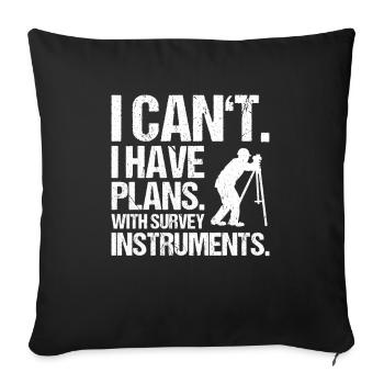 Vermessungstechniker Vermesser Land Surveyor - Sofa pillowcase 17,3'' x 17,3'' (45 x 45 cm) - black - Front
