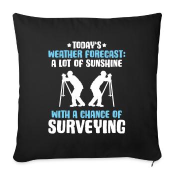 Vermessungstechniker Vermesser Land Surveyor - Sofa pillowcase 17,3'' x 17,3'' (45 x 45 cm) - black - Front