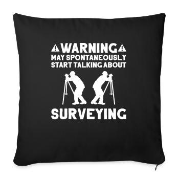 Vermessungstechniker Vermesser Land Surveyor - Sofa pillowcase 17,3'' x 17,3'' (45 x 45 cm) - black - Front