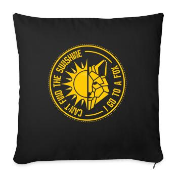 can't find the sunshine - i go to a fox - Sofakissenbezug 45 x 45 cm - Schwarz - Vorne