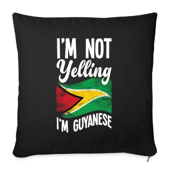 Je suis Guyan drôle Guyaner - Housse de coussin décorative 45 x 45 cm - noir - Devant