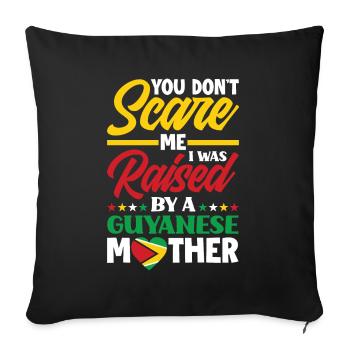Raised by a Guyanese mother Guyana - Sofa pillowcase 17,3'' x 17,3'' (45 x 45 cm) - black - Front