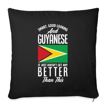Smart Good Looking And Guyanese - Sofa pillowcase 17,3'' x 17,3'' (45 x 45 cm) - black - Front