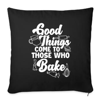 Funny Hobby Baker Gift - Sofa pillowcase 17,3'' x 17,3'' (45 x 45 cm) - black - Front