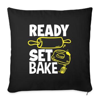 Funny Hobby Baker Gift - Sofa pillowcase 17,3'' x 17,3'' (45 x 45 cm) - black - Front